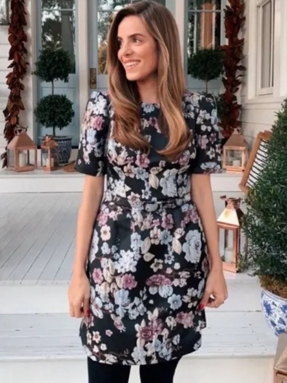 Gal Meets Glam Presley Tapestry Jacquard Dress